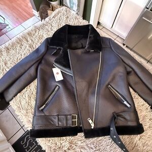 Black Shearling Women's Jacket